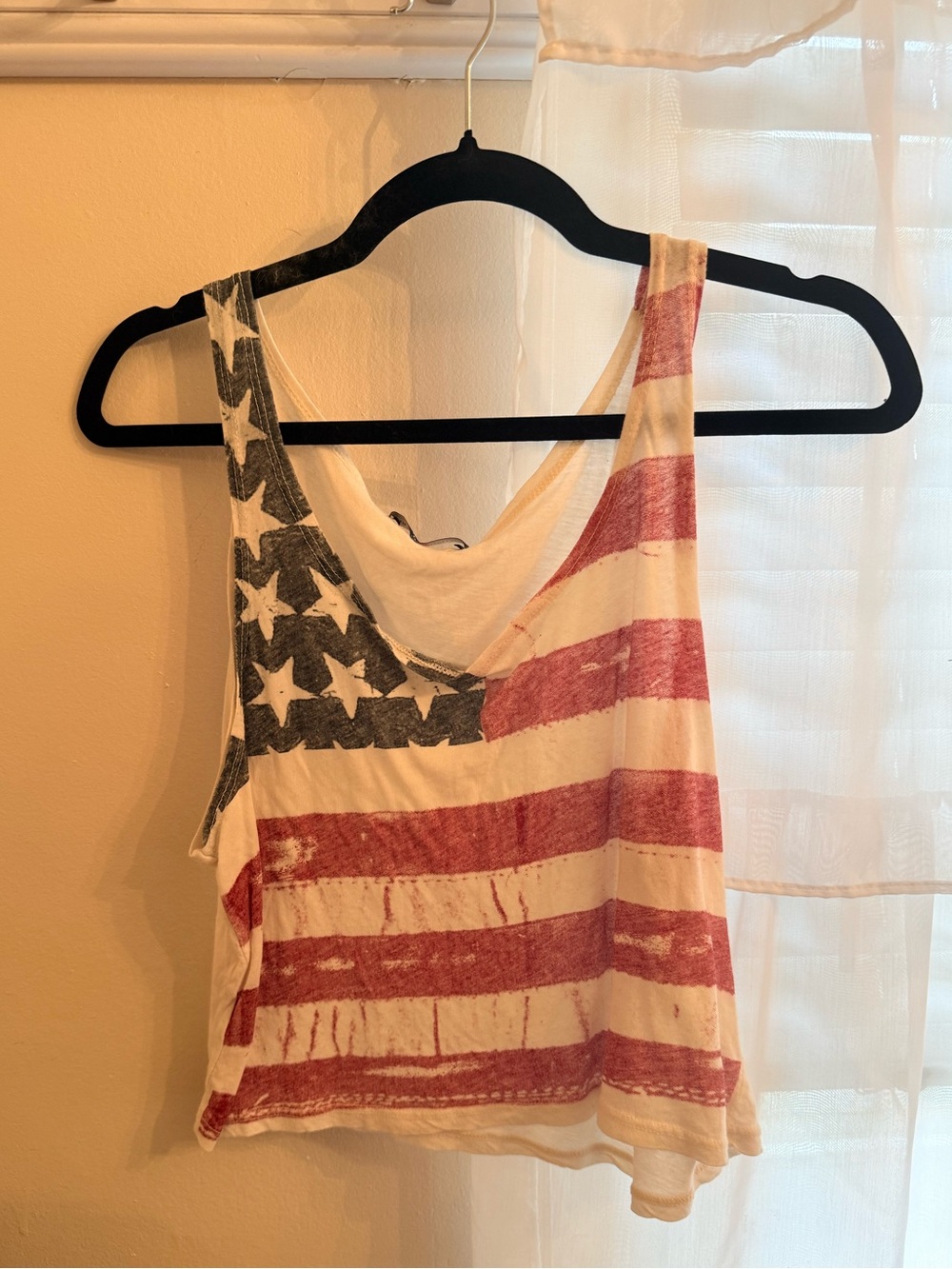 Brandy Melville Red, White & Blue Flag Tank